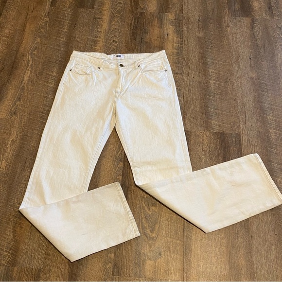 NWT Paige Normandie Slim Straight White Jeans Size 34 - Picture 1 of 14